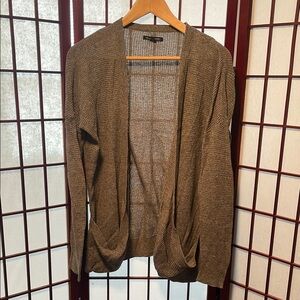 Grey Open-Front Cardigan